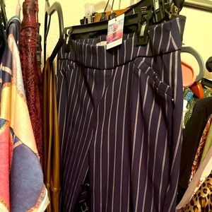 Pint stripe navy slacks